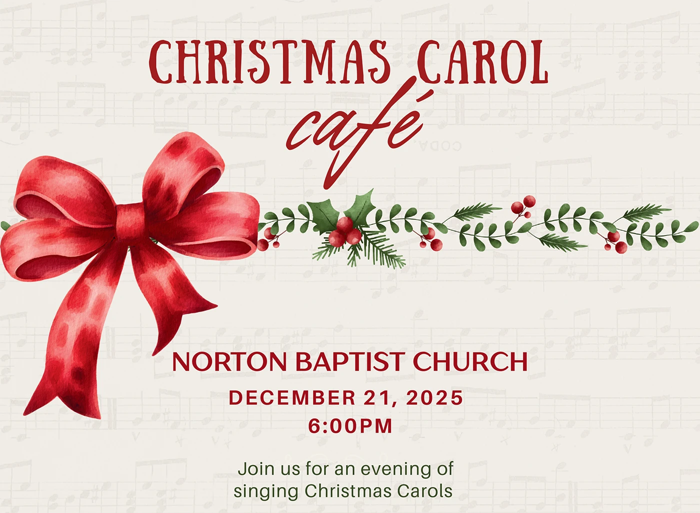 Christmas Carol Cafe 2025